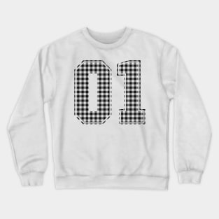 Plaid Number - 01 - Dark Crewneck Sweatshirt